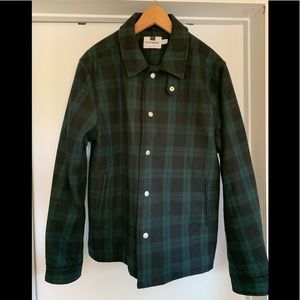 Top Man Green/Black Plaid Wool Jacket Size S/M